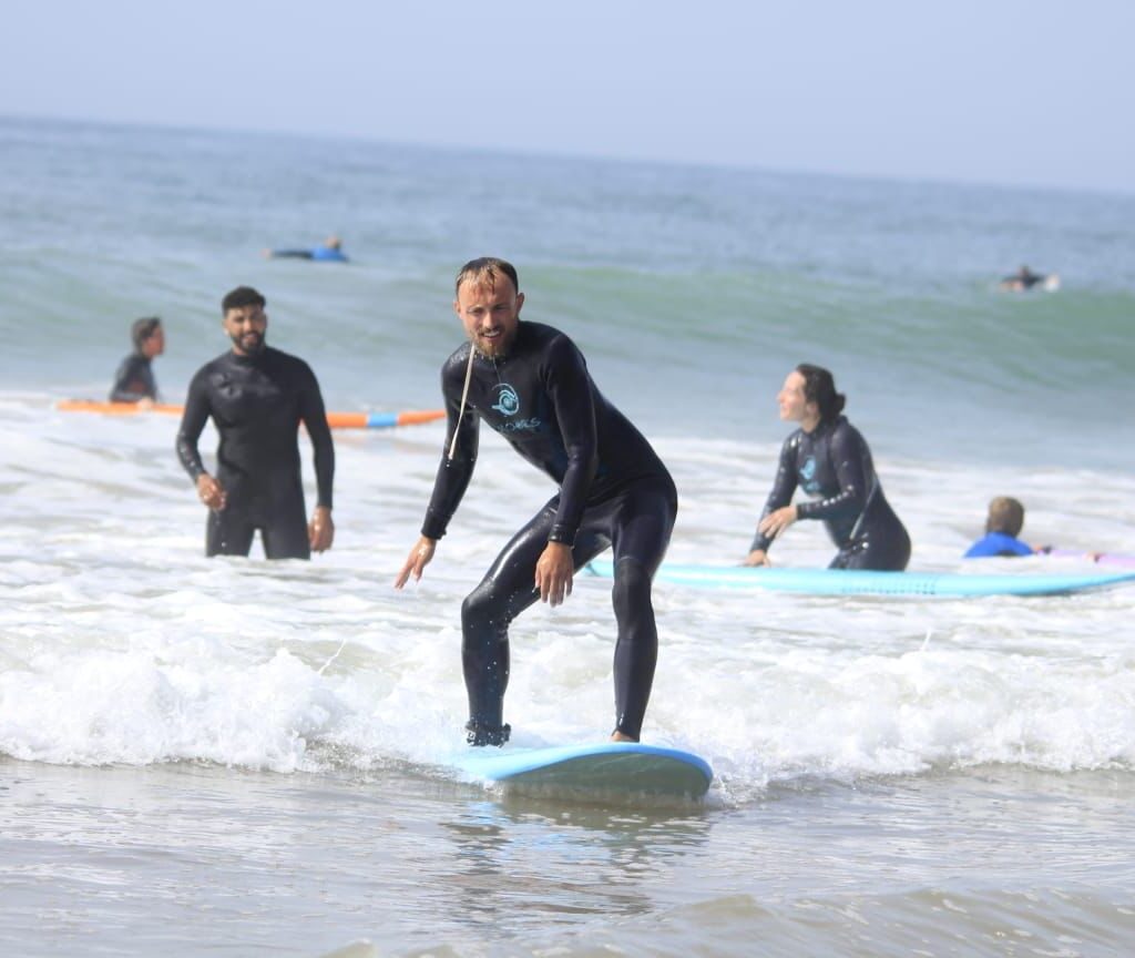 Beginner surf lesson in Taghazout Morocco