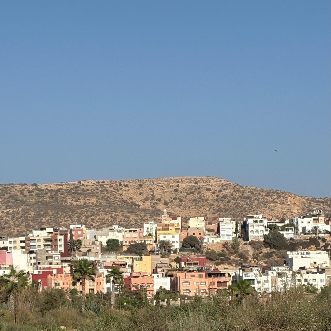 Tamraght village near Taghazout with local cafés and surf spots