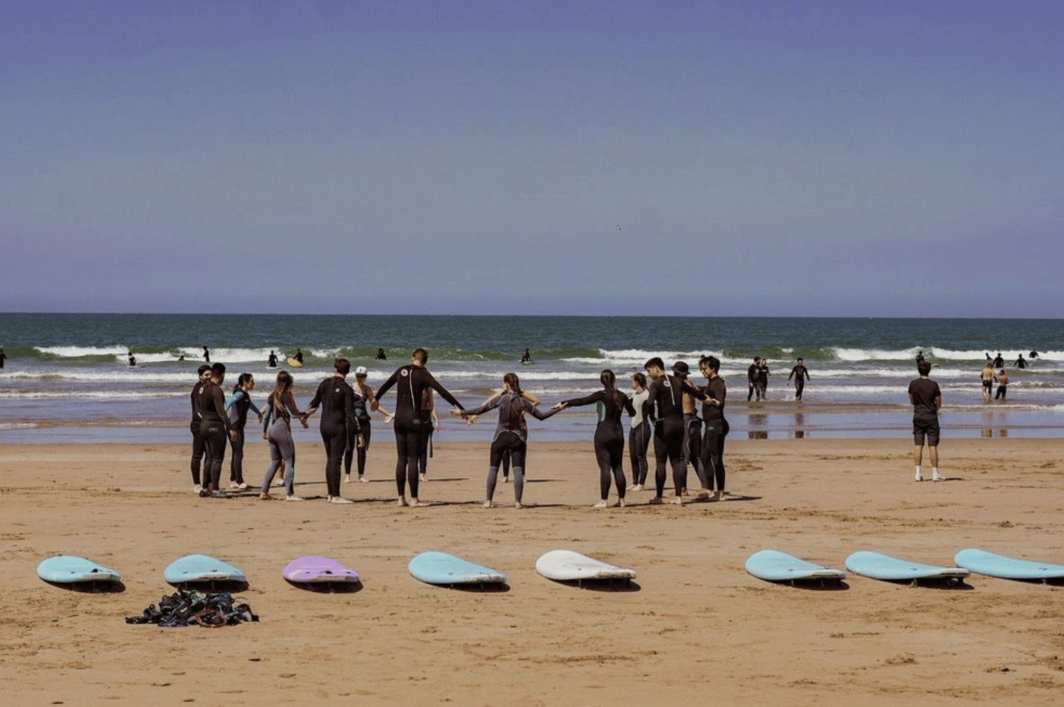 Beginner Surf Lesson in Taghazout at Panorama Beach